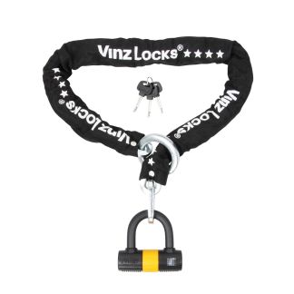 VINZ Trivor Motorslot / Schijfremslot met ketting / Bootslot ART 4 - 200 cm